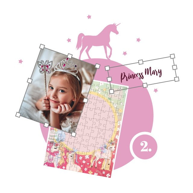 Design enhjørning-puslespil 2