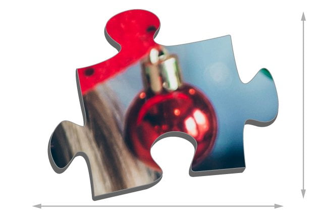 Størrelsen på brikkerne