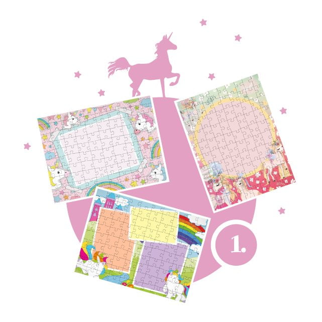 Design enhjørning-puslespil 1