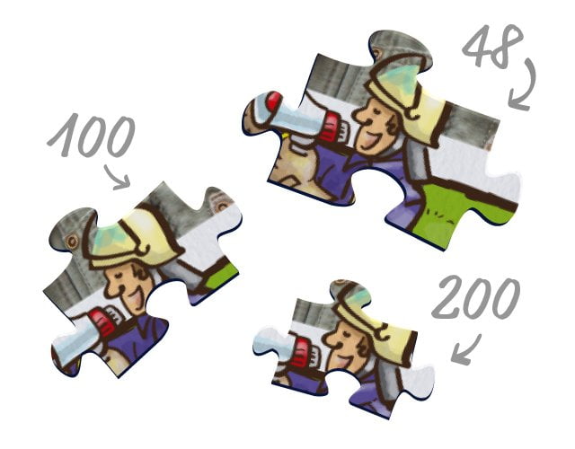 Brikkernes størrelse