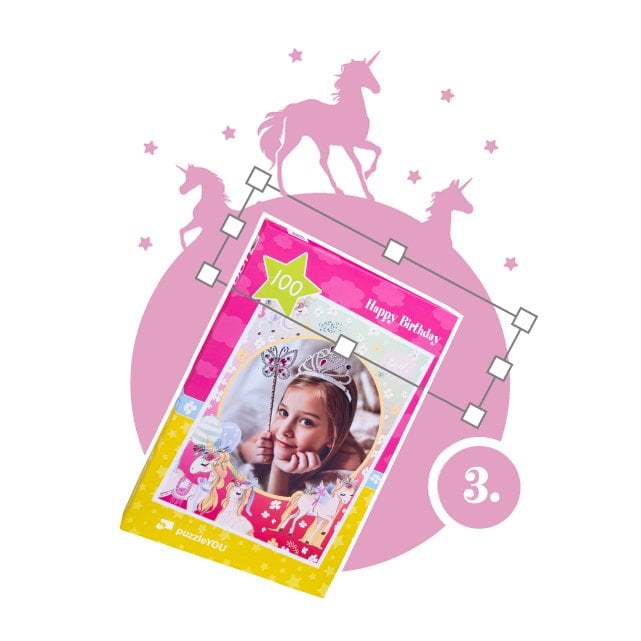 Design enhjørning-puslespil 3