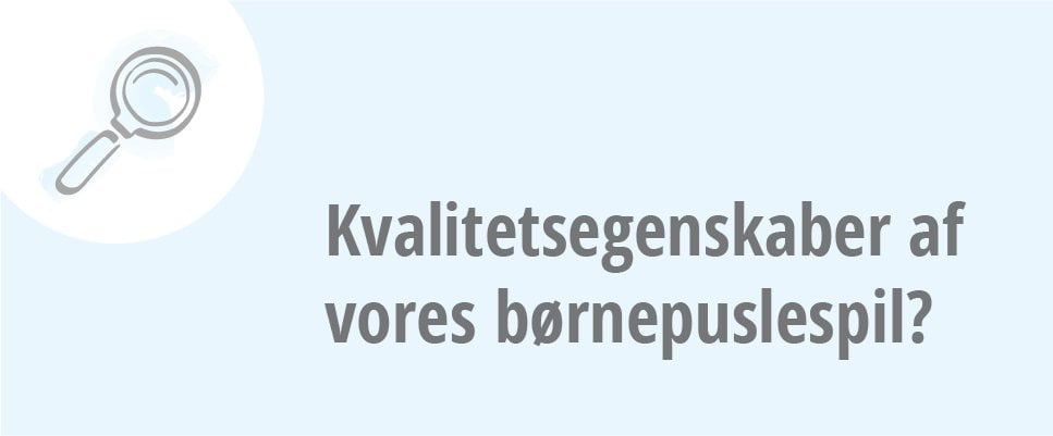 Kvalitetsegenskaber af vores børnepuslespil