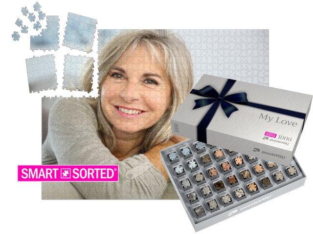 æske "Gift Ribbon blue"